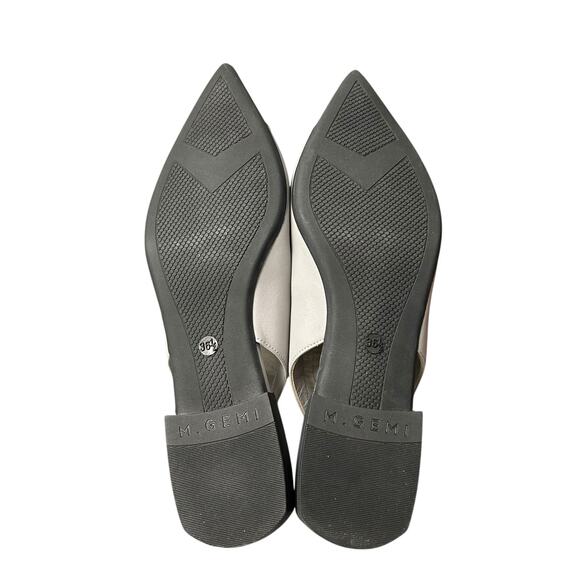 M. Gemi White Cream Camelia Slingback Heeled Flats Womens Size 36.5 / US 6.5 - Picture 6 of 8